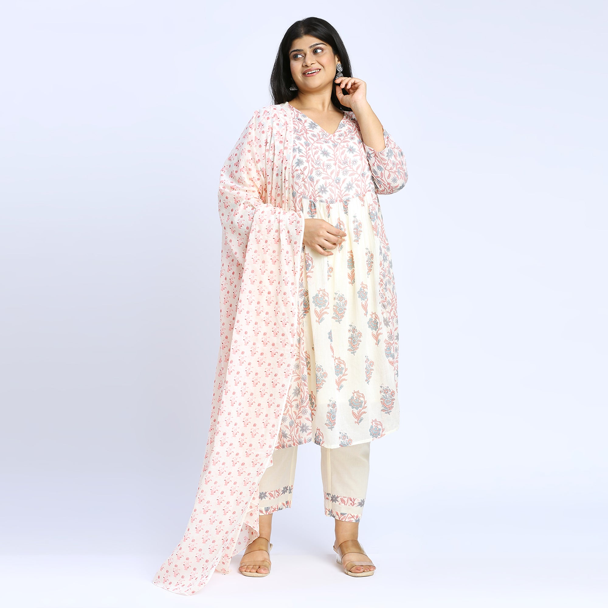 Plus Size Skd | 2XL - 8XL | 100% Cotton | Off White