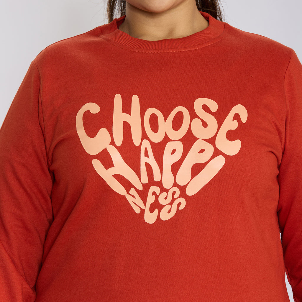 Plus Size Sweatshirt | 2XL - 8XL | 100% Cotton | Rust