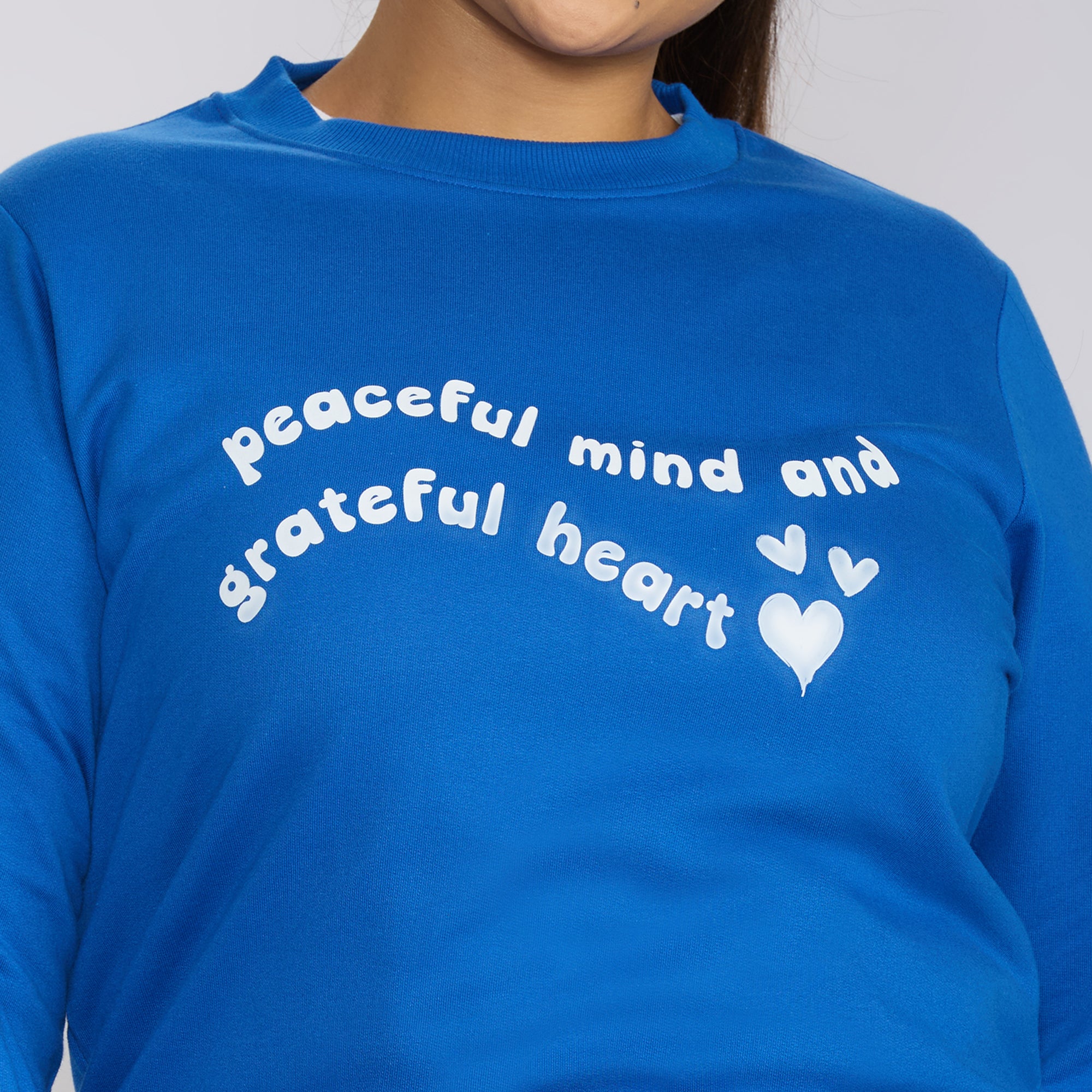 Sizeupp | Plus Size  Sweatshirt For Women | 2XL - 8XL | 100% Cotton | Solid | Royal Blue