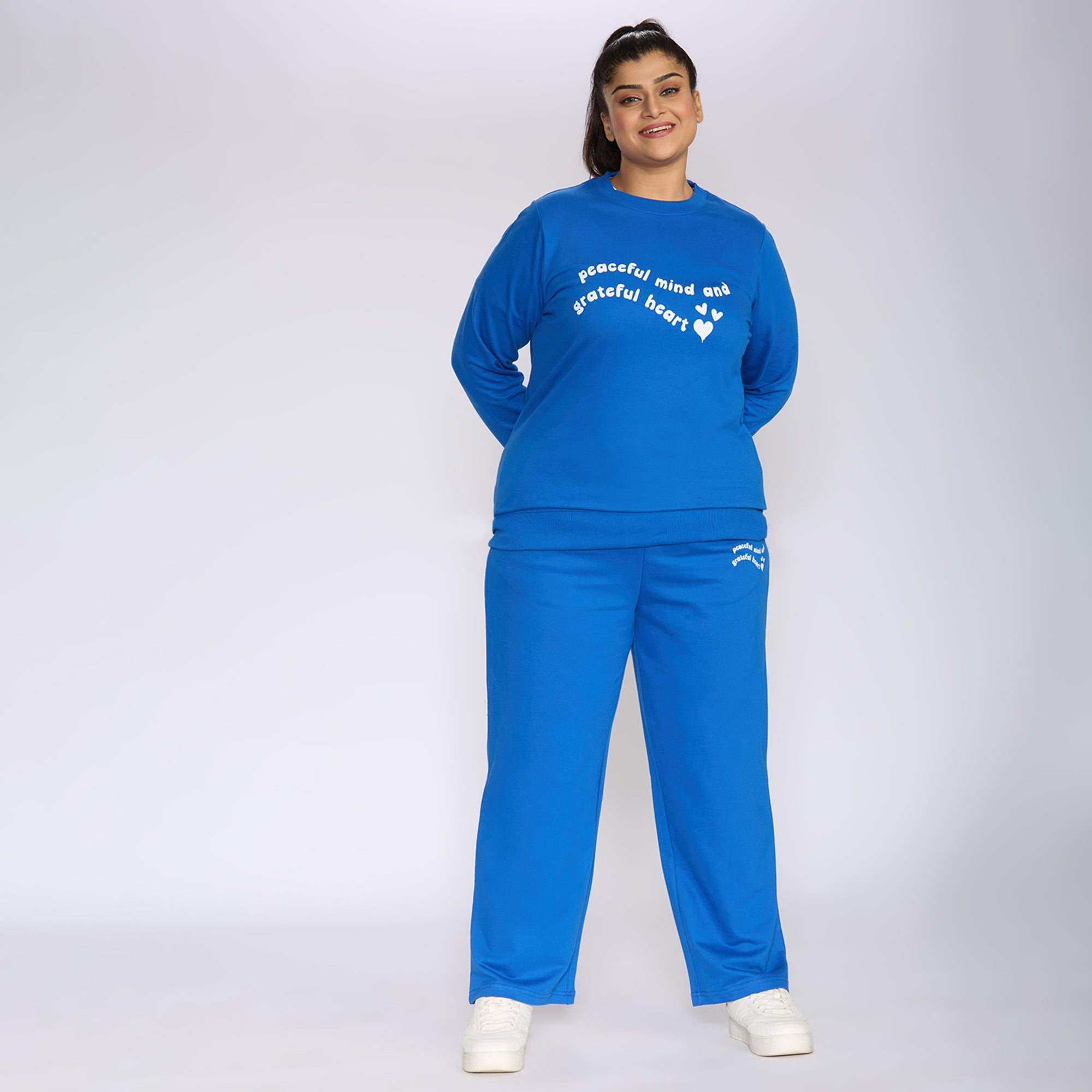 Sizeupp | Plus Size  Sweatshirt For Women | 2XL - 8XL | 100% Cotton | Solid | Royal Blue