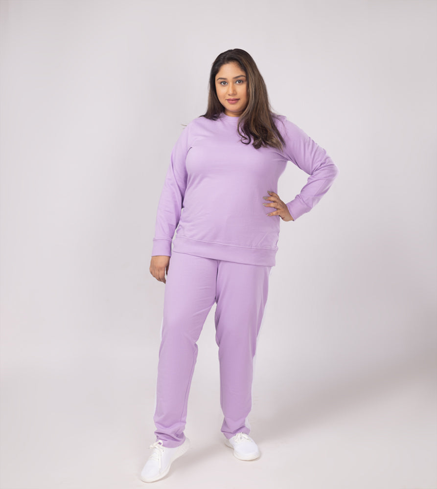 Sizeupp | Plus Size  Sweatshirt For Women | 2XL - 8XL |  | Solid | Lavender