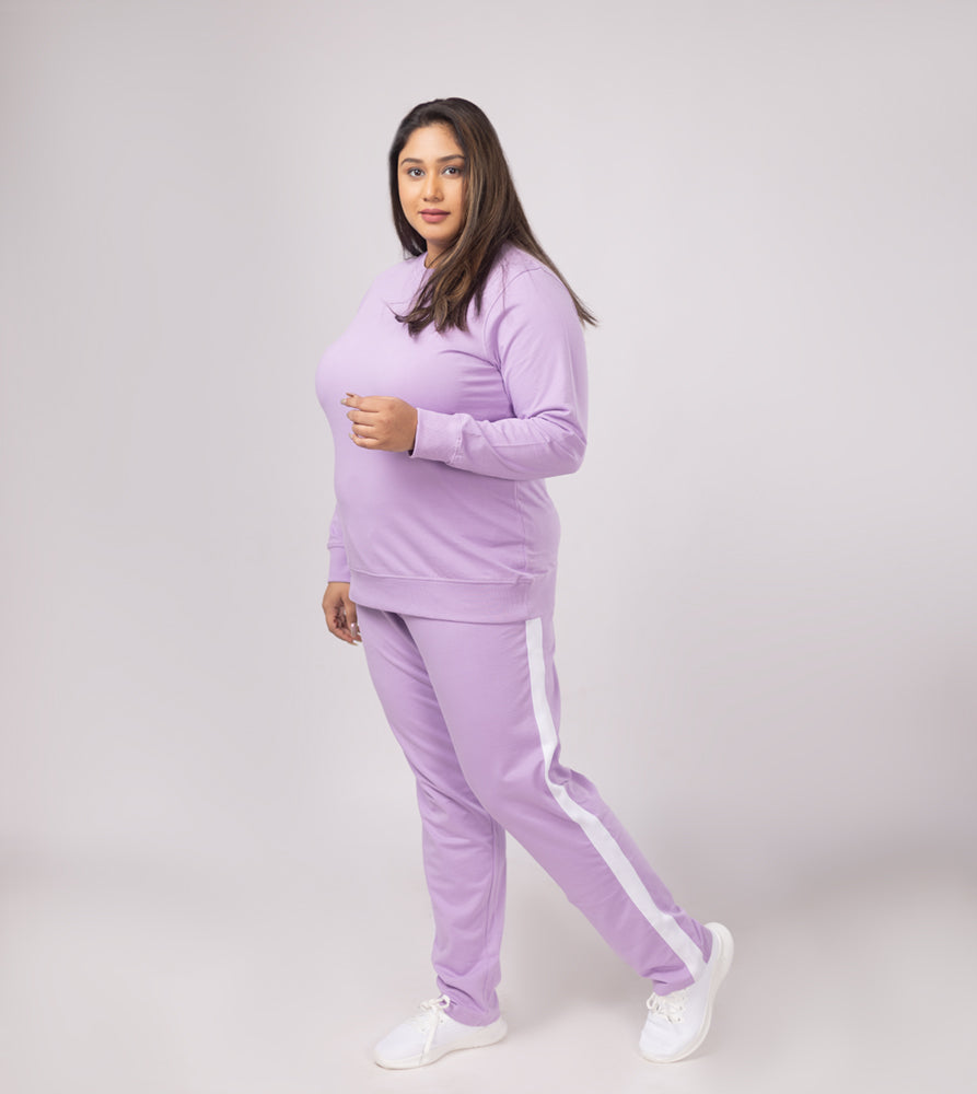 Sizeupp | Plus Size  Sweatshirt For Women | 2XL - 8XL |  | Solid | Lavender