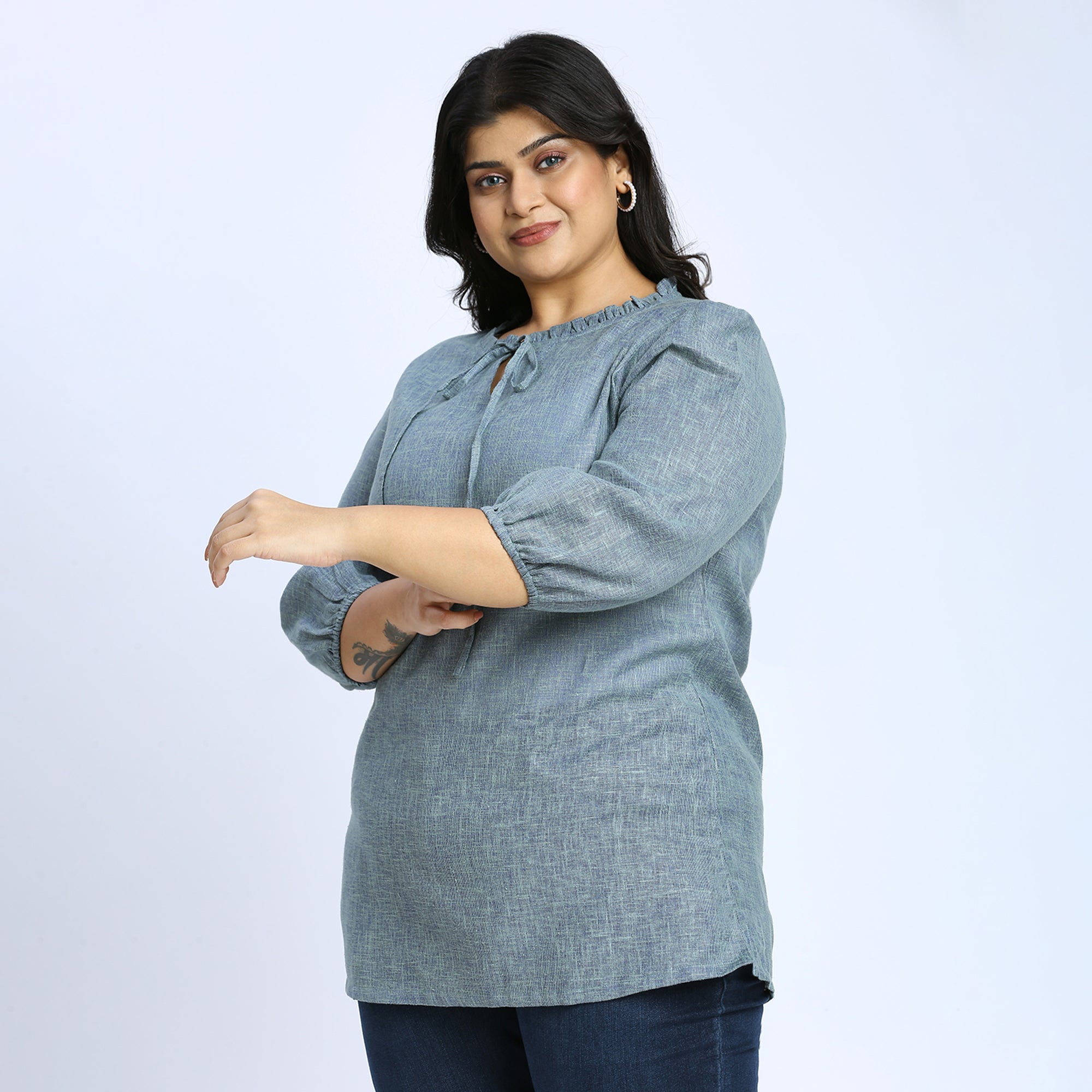 Plus Size Tunic | 2XL - 8XL | 100% Cotton | Teal