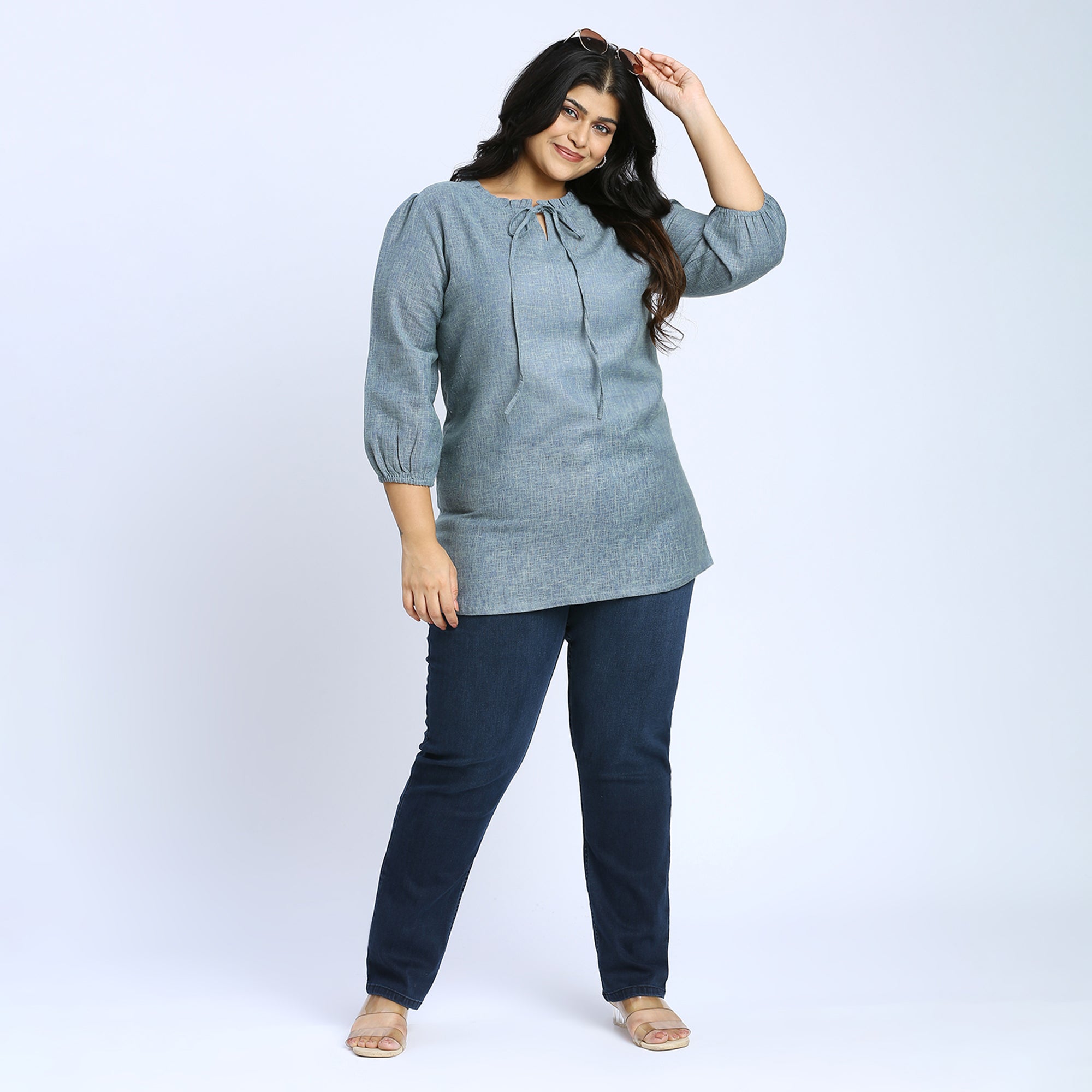 Plus Size Tunic | 2XL - 8XL | 100% Cotton | Teal