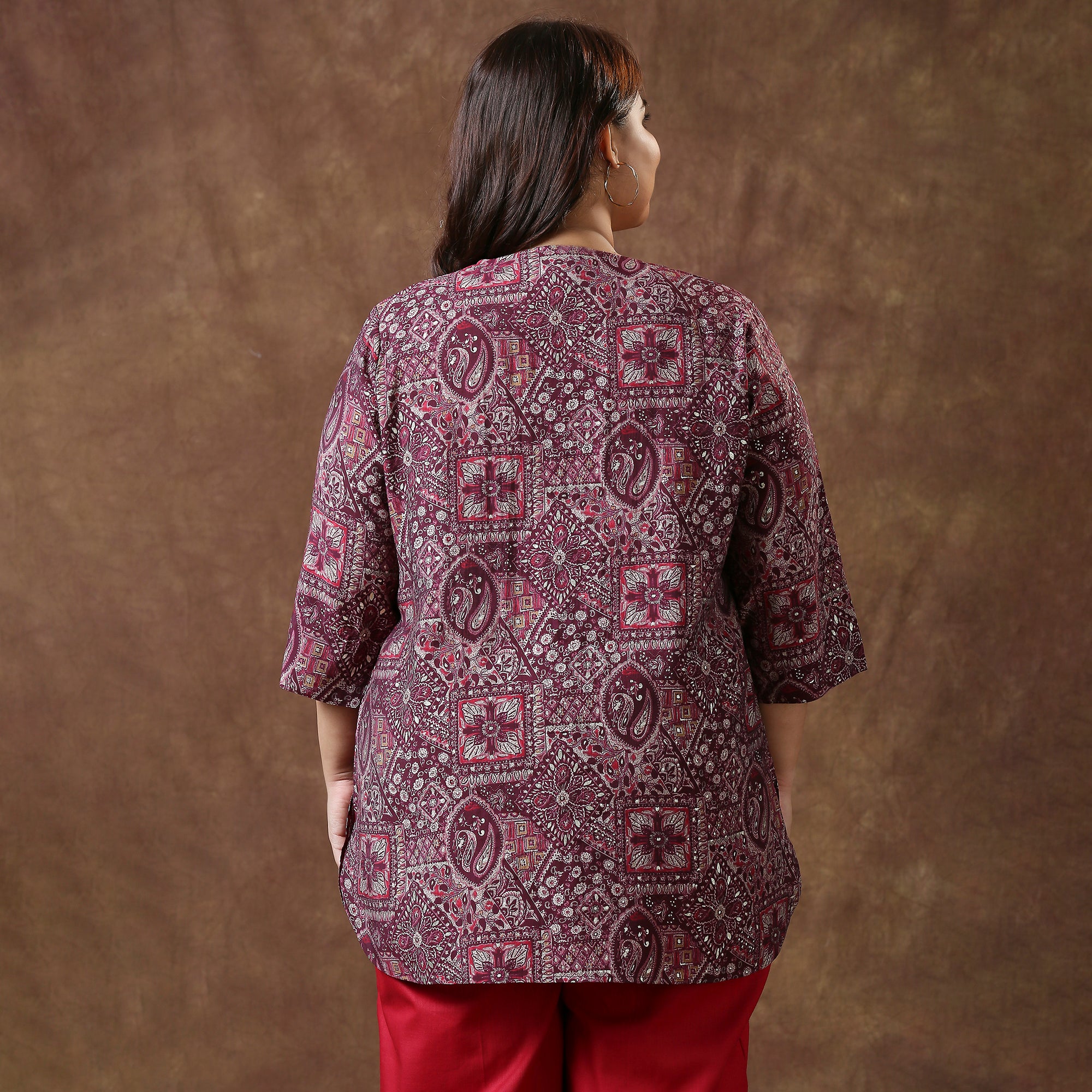 Plus Size Tunic | 2XL - 8XL | Maroon
