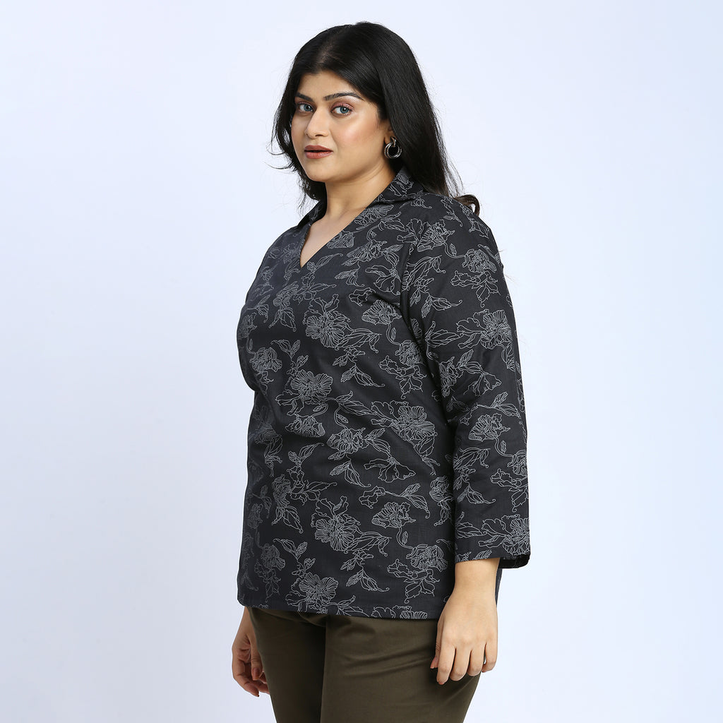 Plus Size Tunic | 2XL - 8XL | 100% Cotton | Black