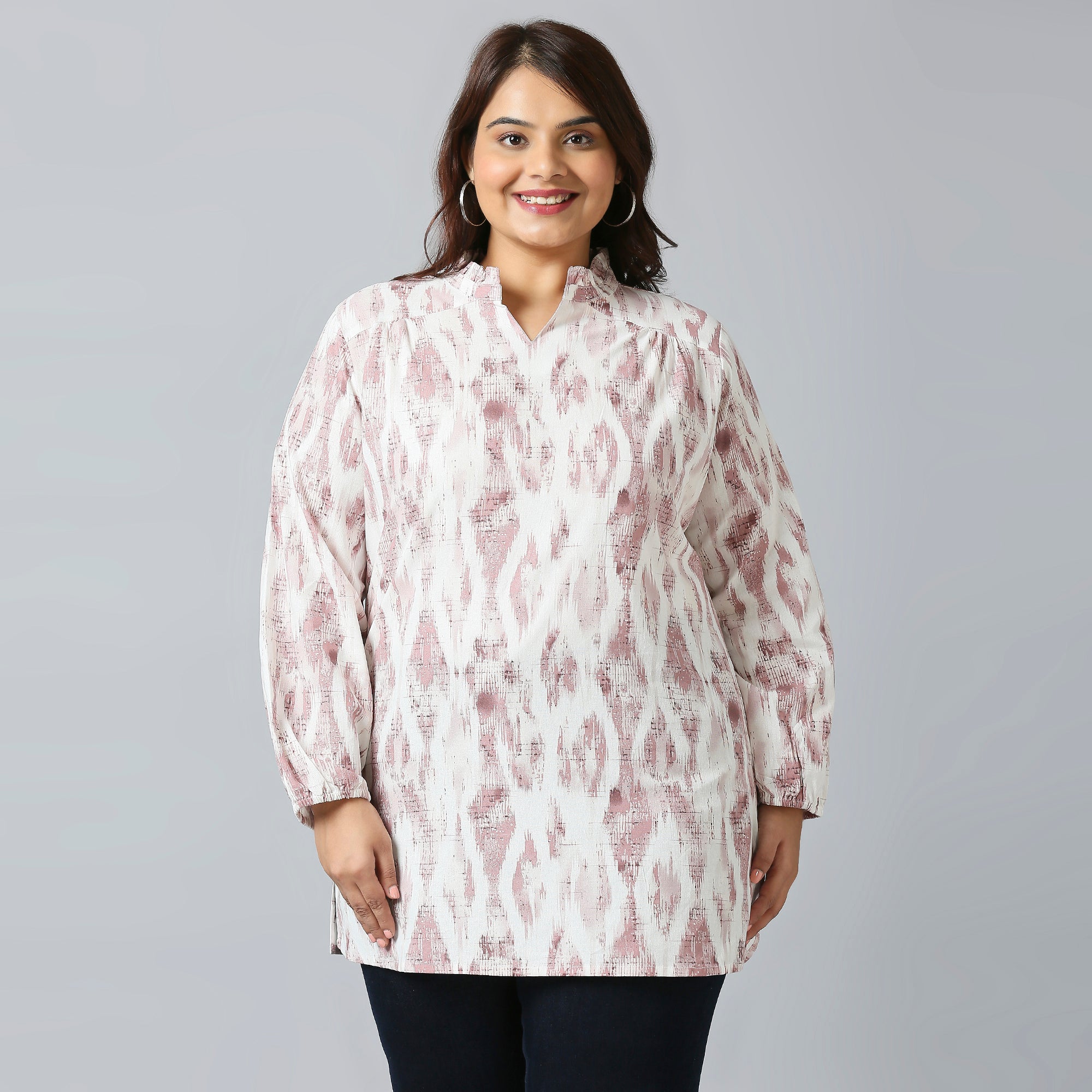 Plus Size Tunic | 2XL - 8XL | 100% Cotton | Mauve