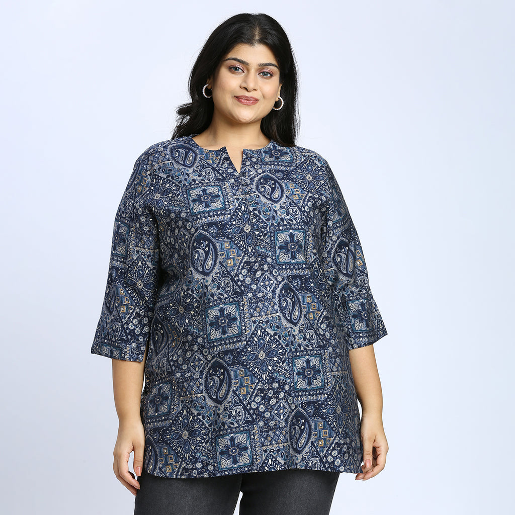 Plus Size Tunic | 2XL - 8XL | Blue