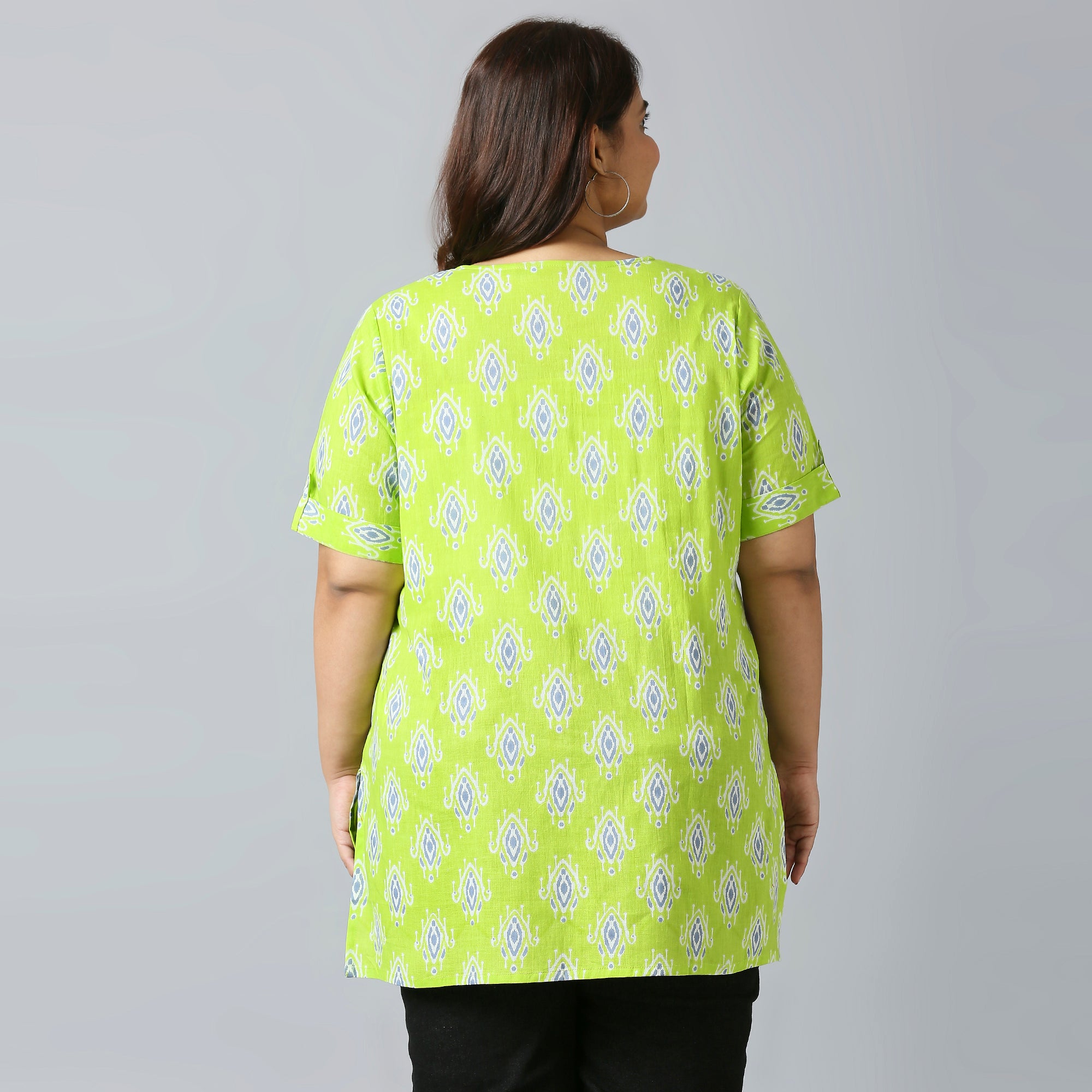 Plus Size Tunic | 2XL - 8XL | 100% Cotton | Lime