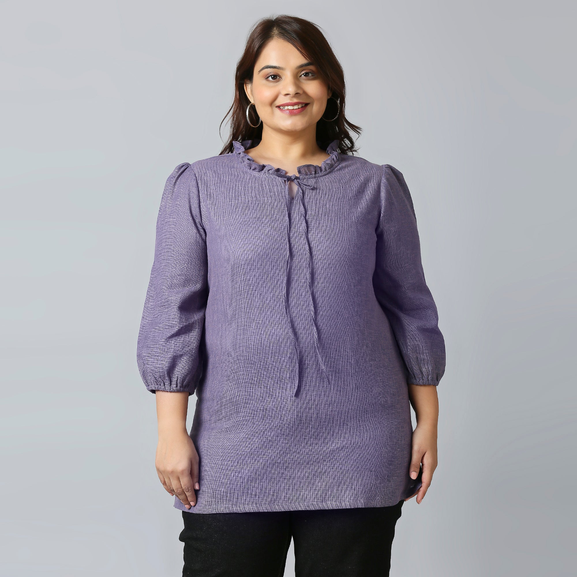 Plus Size Tunic | 2XL - 8XL | 100% Cotton | Purple
