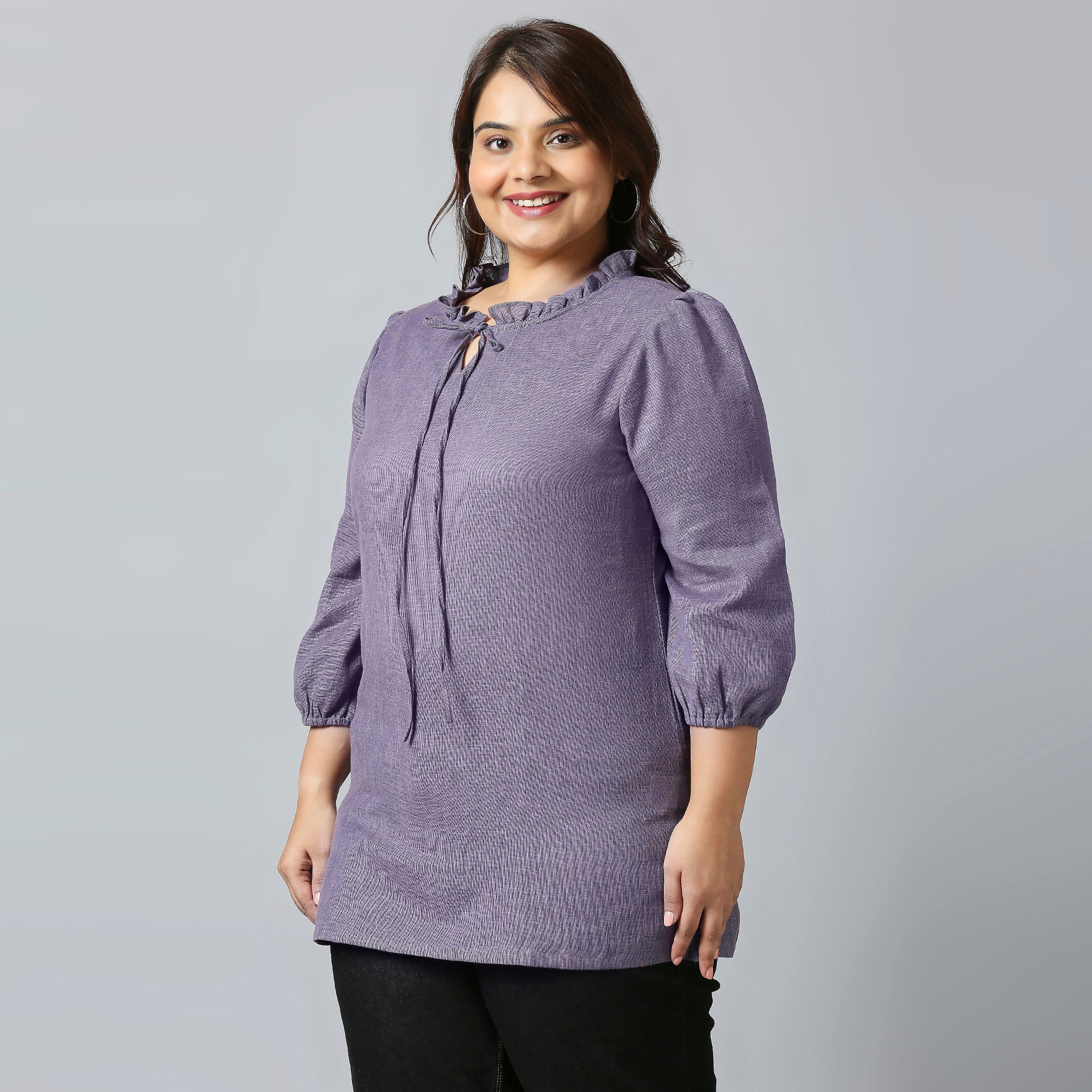 Plus Size Tunic | 2XL - 8XL | 100% Cotton | Purple