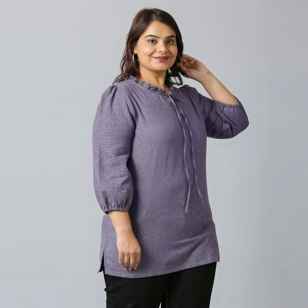 Plus Size Tunic | 2XL - 8XL | 100% Cotton | Purple