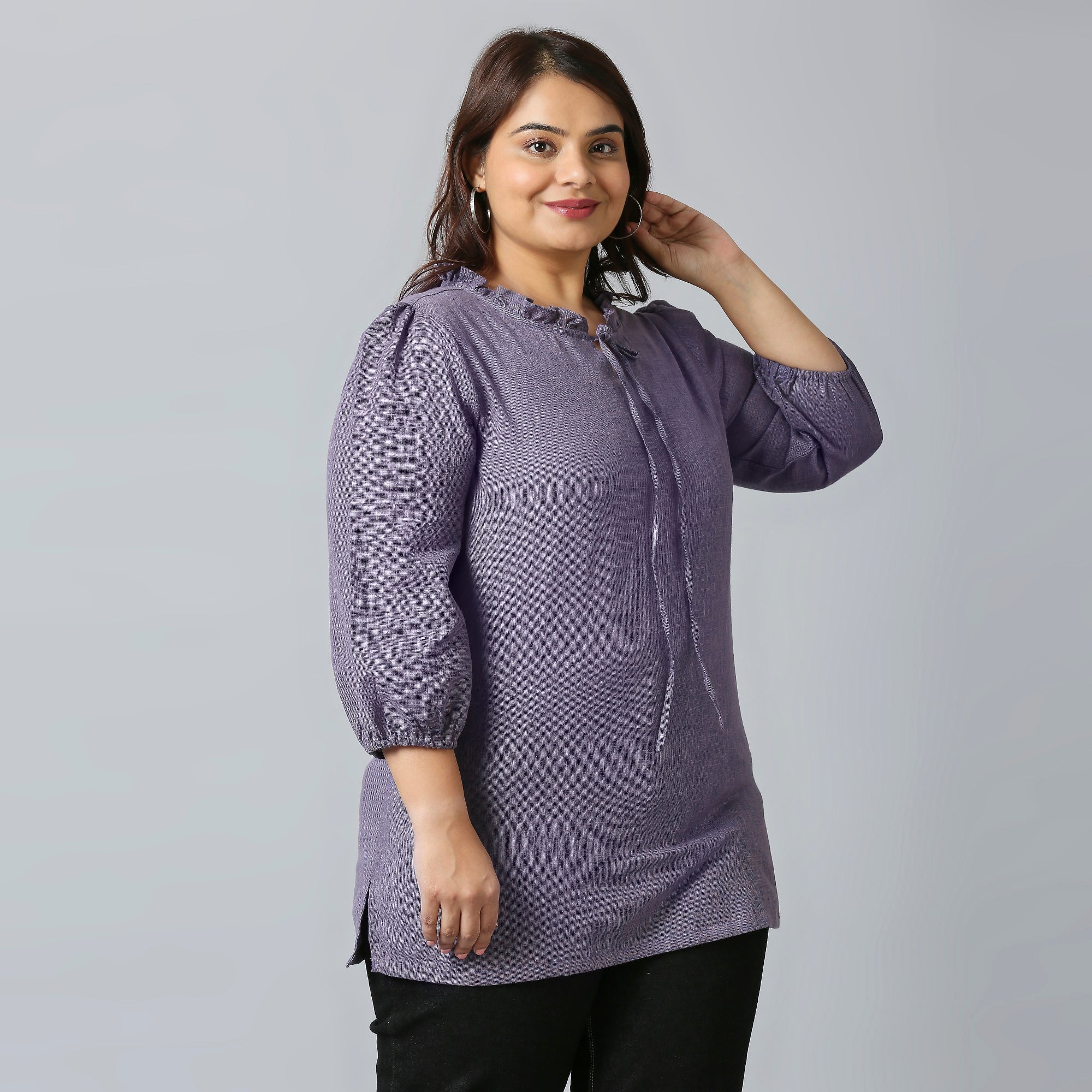 Plus Size Tunic | 2XL - 8XL | 100% Cotton | Purple