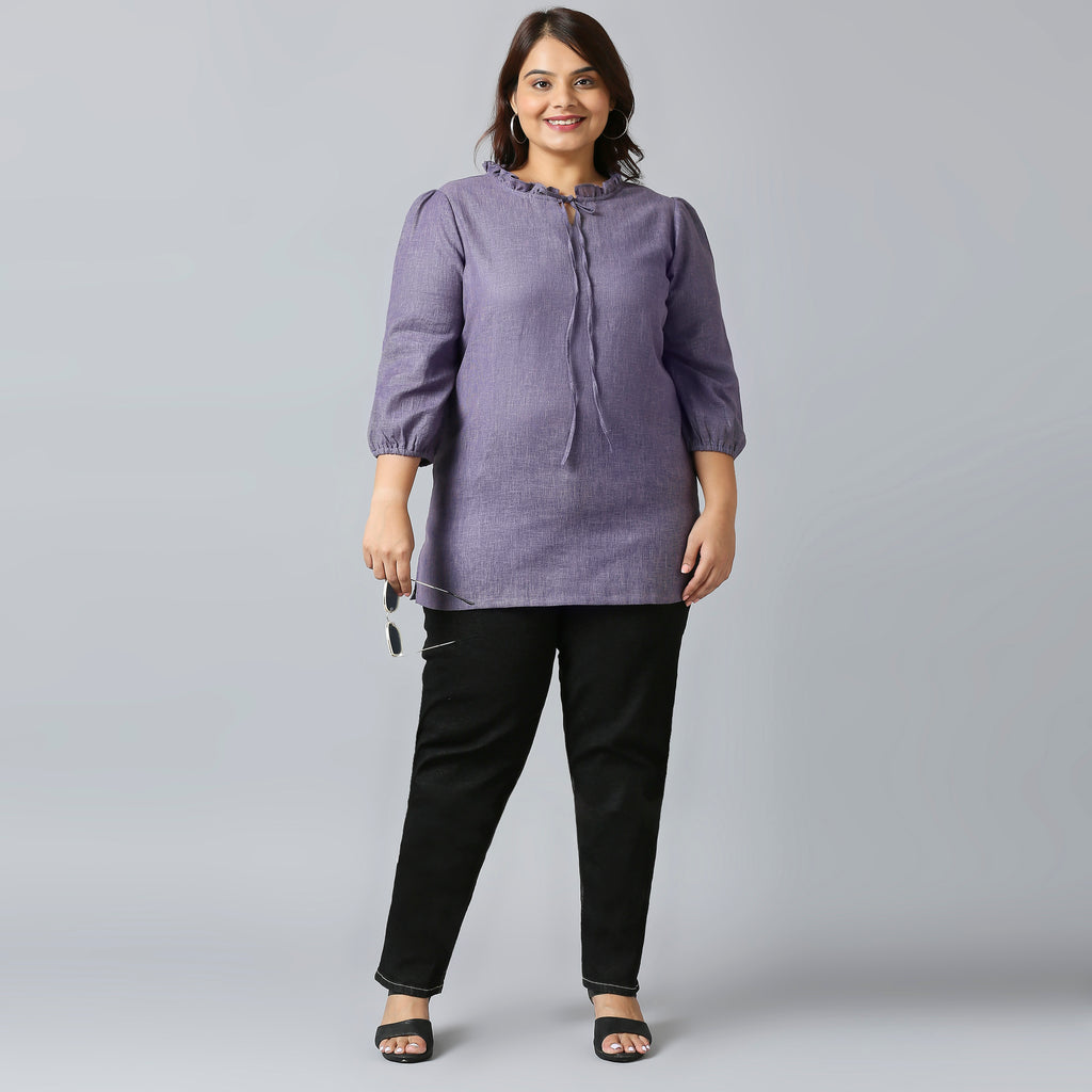 Plus Size Tunic | 2XL - 8XL | 100% Cotton | Purple