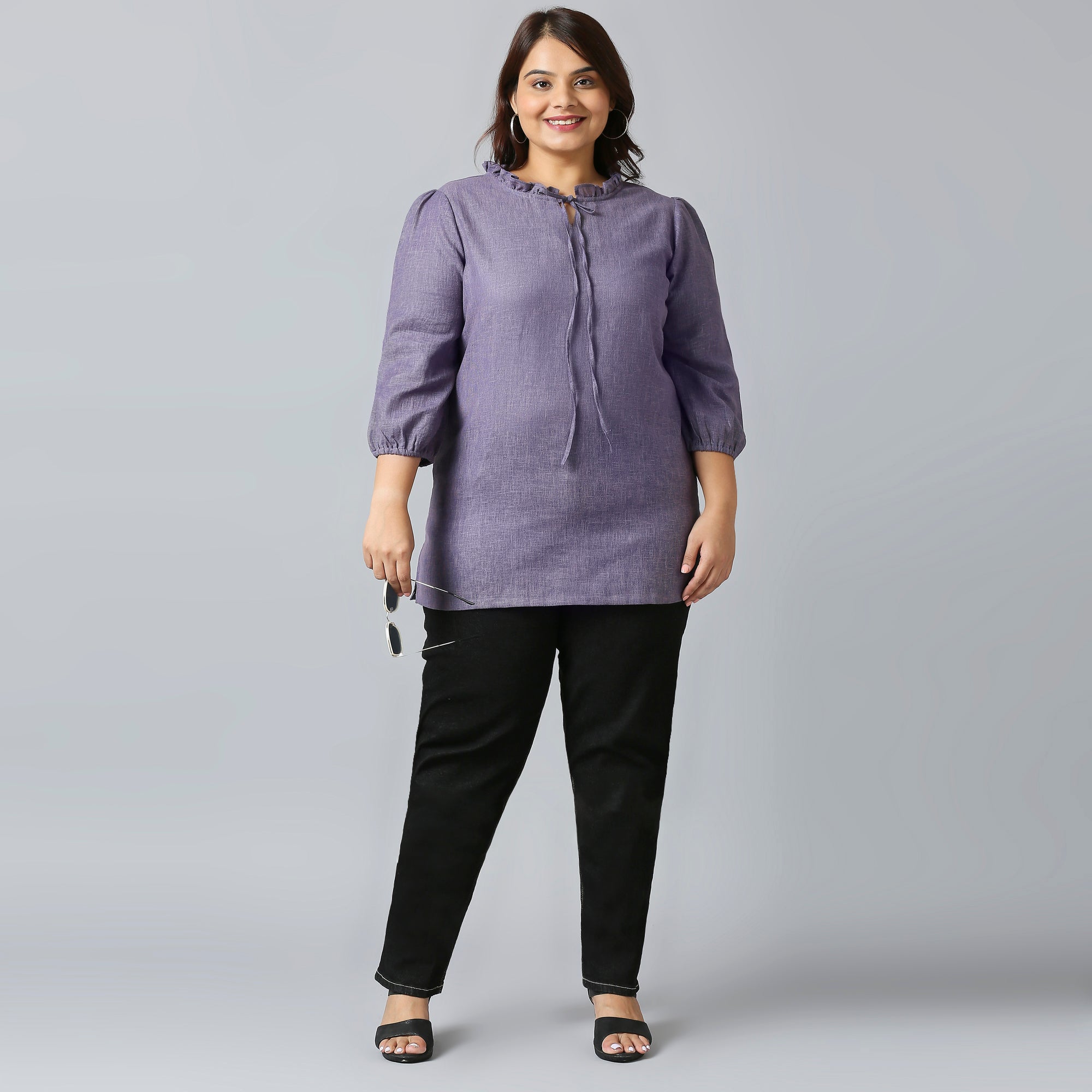 Plus Size Tunic | 2XL - 8XL | 100% Cotton | Purple