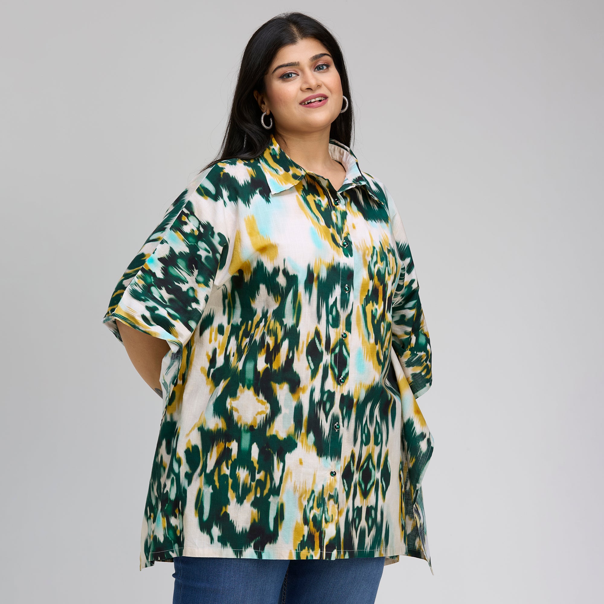 Plus Size Tunic | 2XL-8XL | 100% Cotton | Green