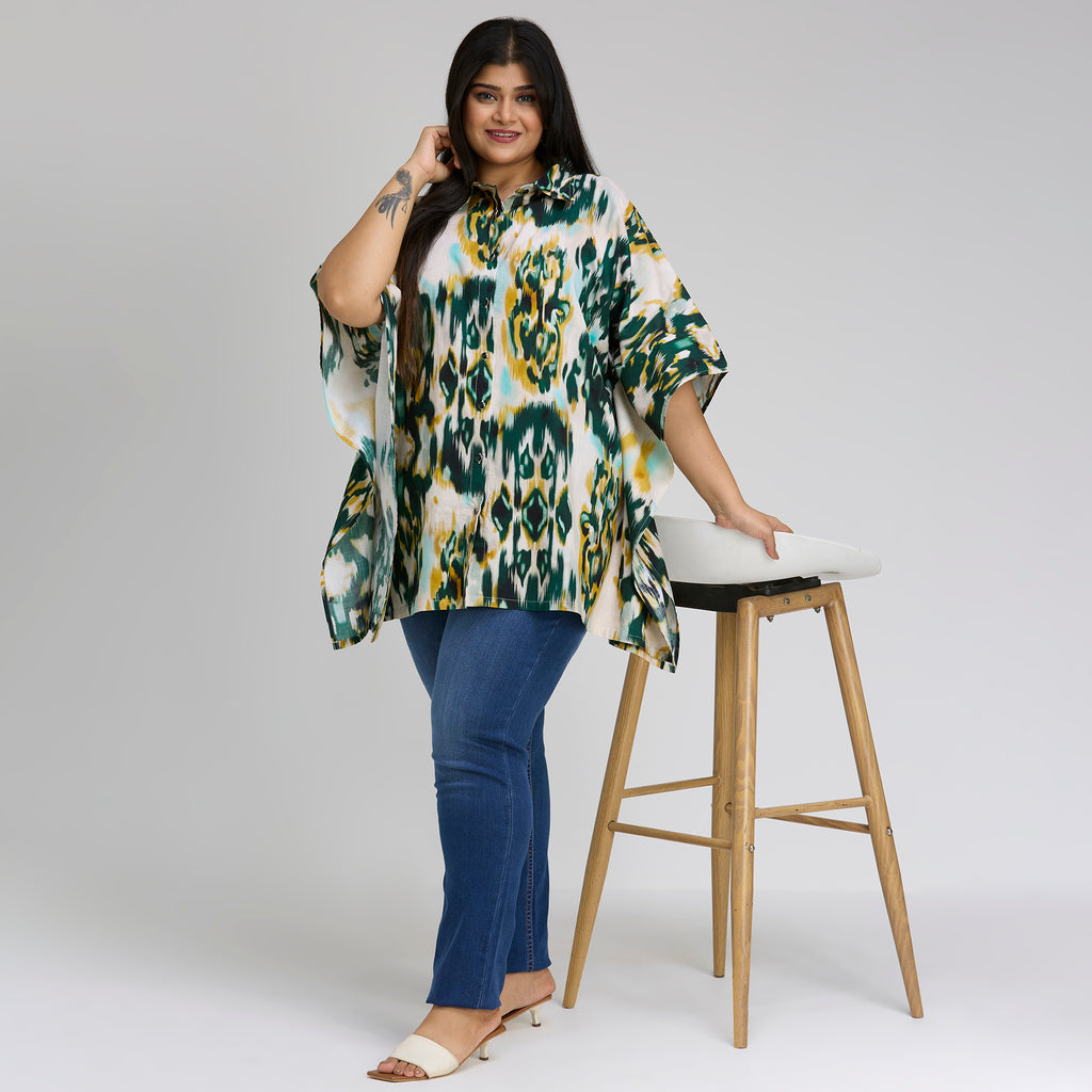 Plus Size Tunic | 2XL-8XL | 100% Cotton | Green