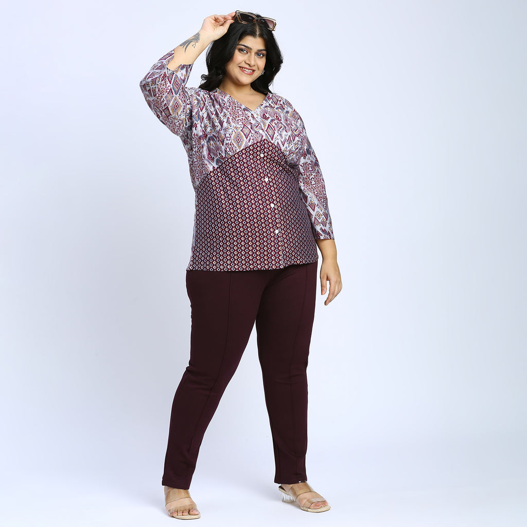Plus Size Tregging | 2XL - 8XL | Wine
