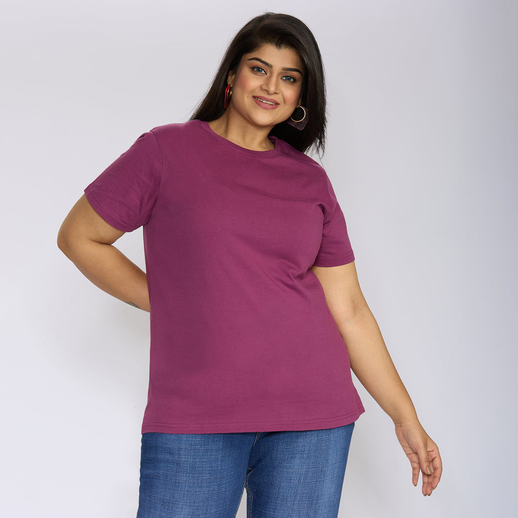 Plus Size Core T-shirt | 2XL - 8XL | 100% Cotton | Magenta
