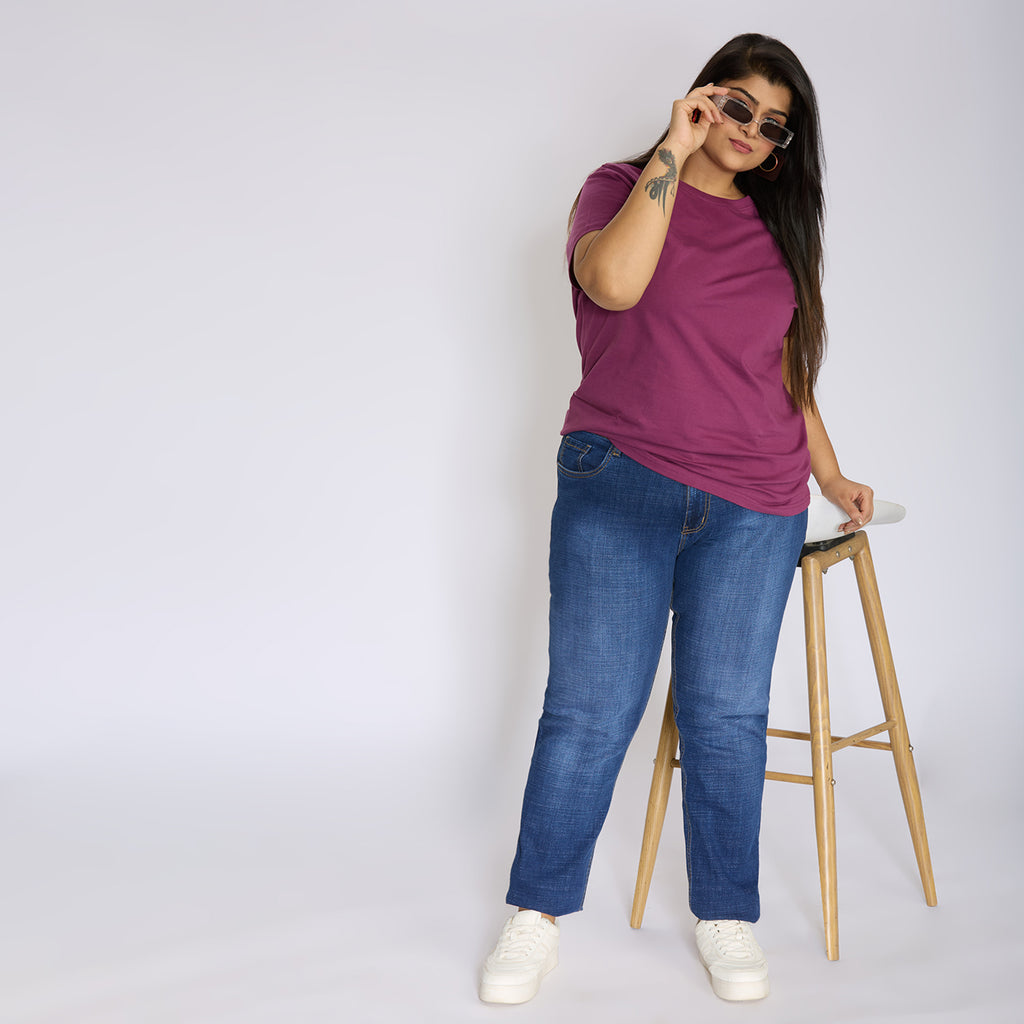 Plus Size Core T-shirt | 2XL - 8XL | 100% Cotton | Magenta