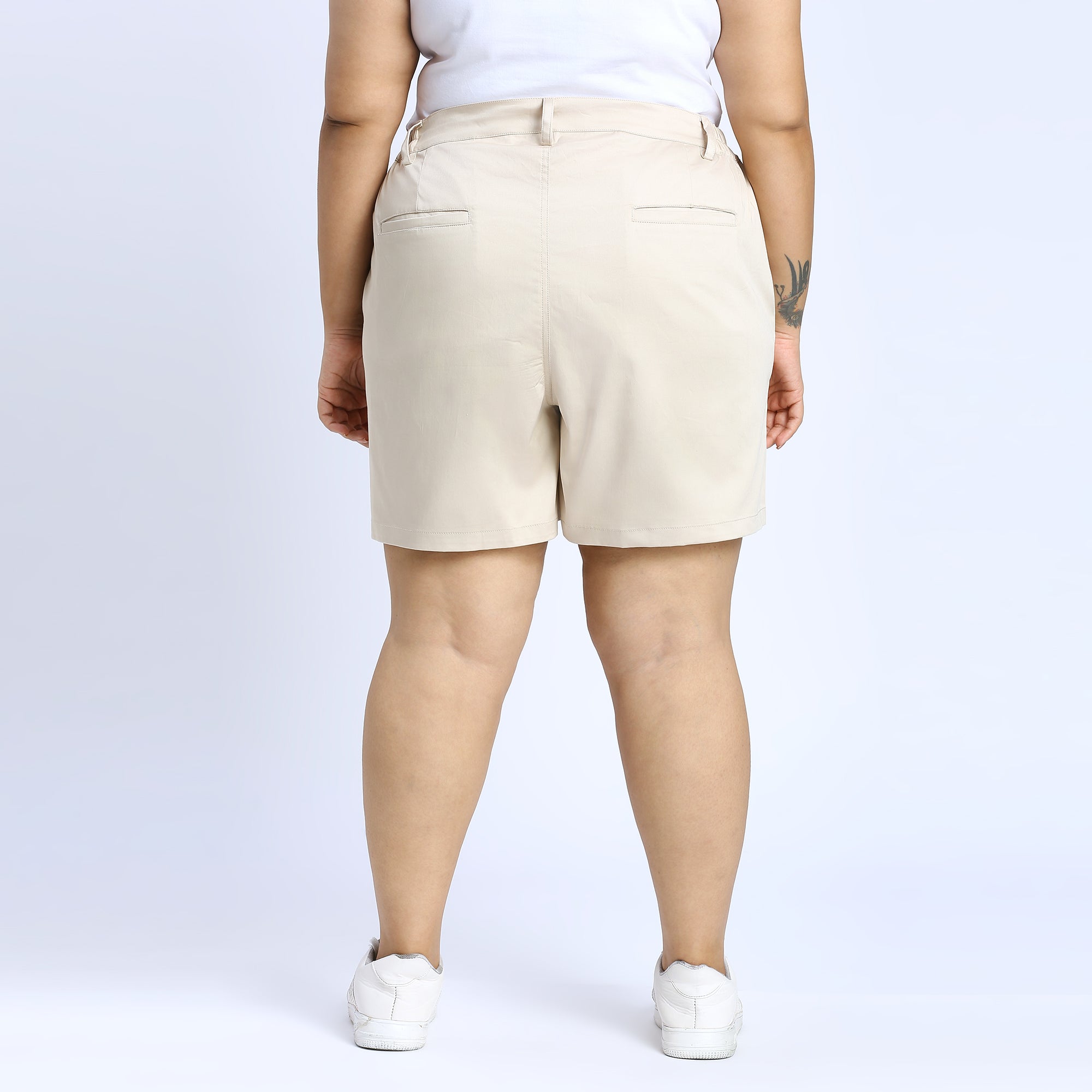 Plus Size Woven Short | 2XL - 8XL | 100% Cotton | Beige