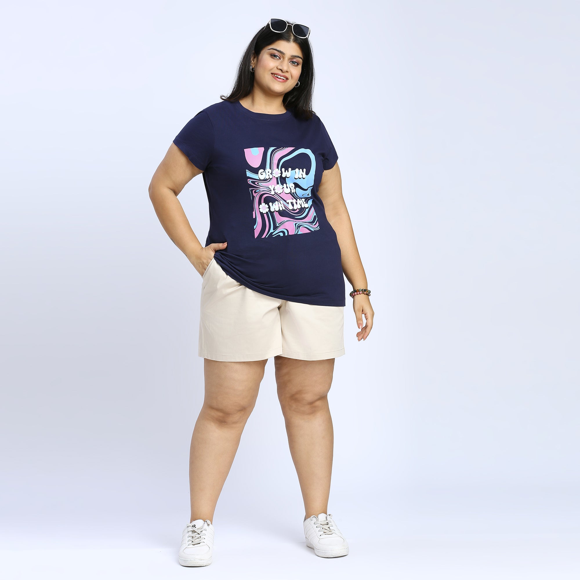 Plus Size Woven Short | 2XL - 8XL | 100% Cotton | Beige