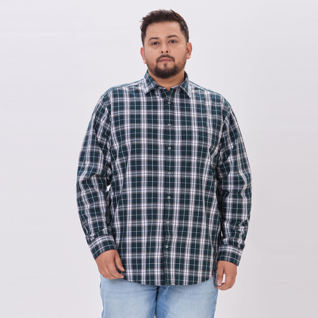Plus Size Casual Shirt | 4XL-10XL | Bottle Green