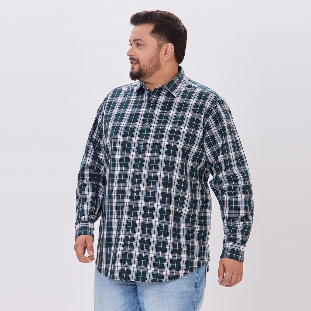 Plus Size Casual Shirt | 4XL-10XL | Bottle Green