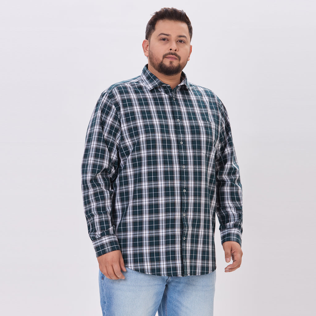 Plus Size Casual Shirt | 4XL-10XL | Bottle Green