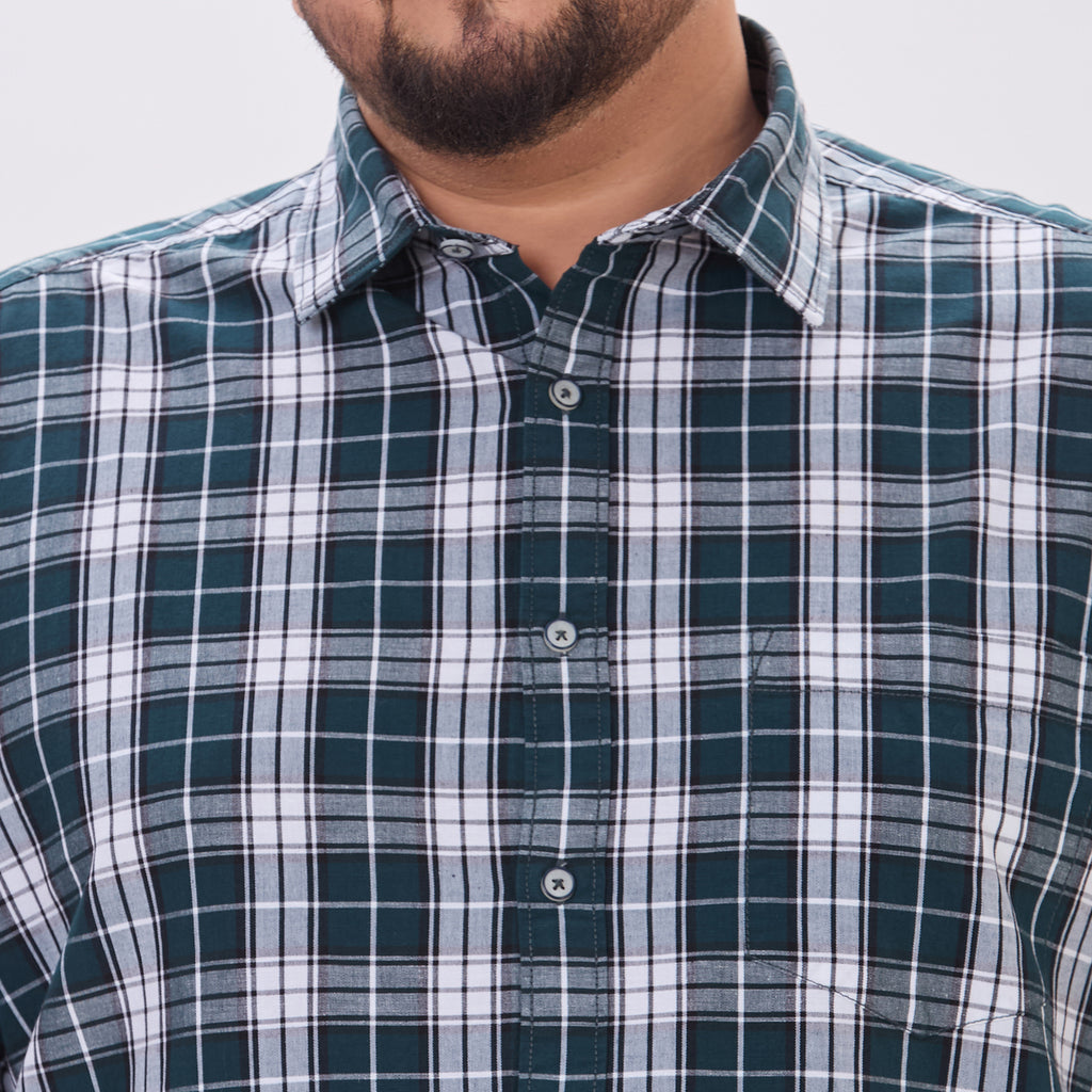 Plus Size Casual Shirt | 4XL-10XL | Bottle Green