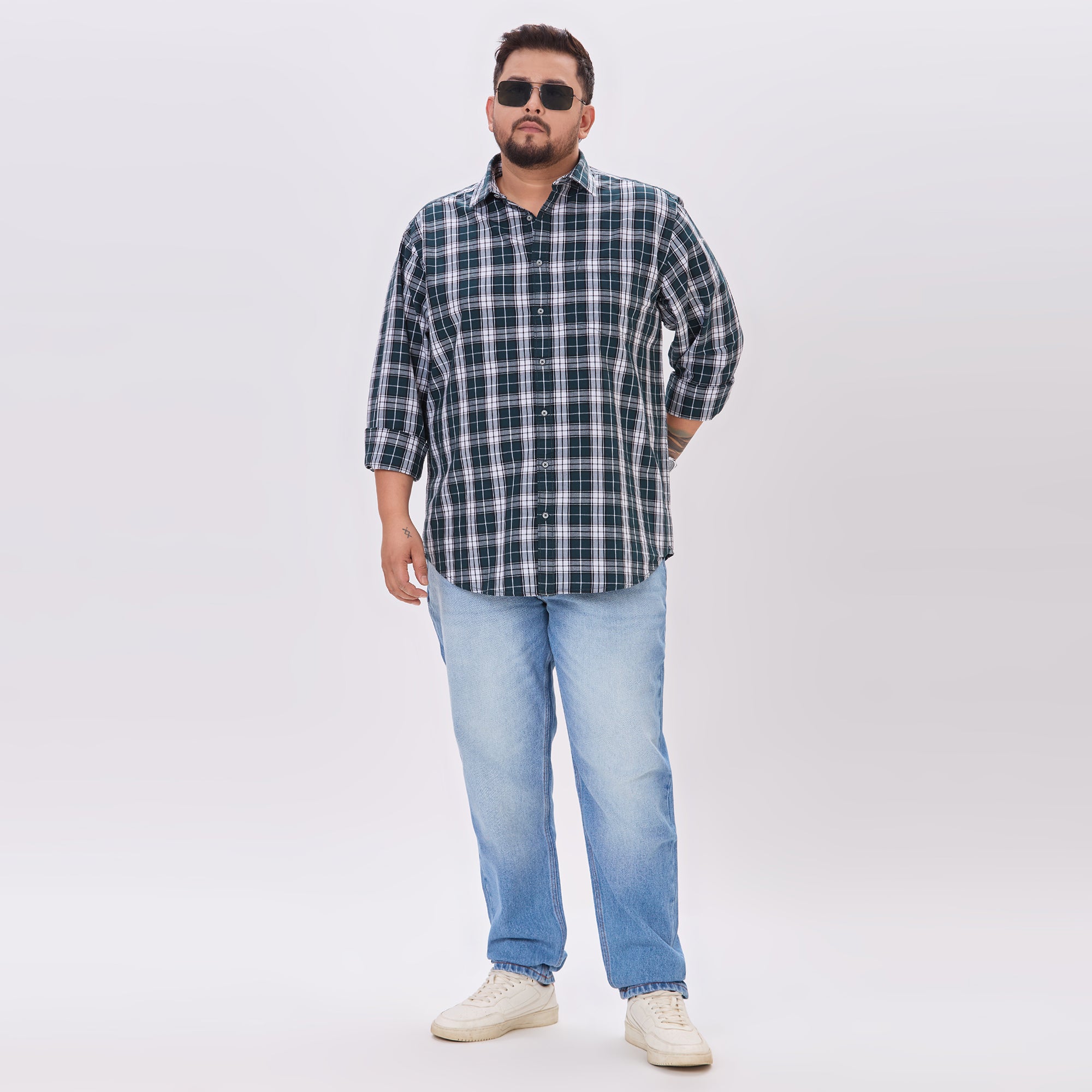 Plus Size Casual Shirt | 4XL-10XL | Bottle Green