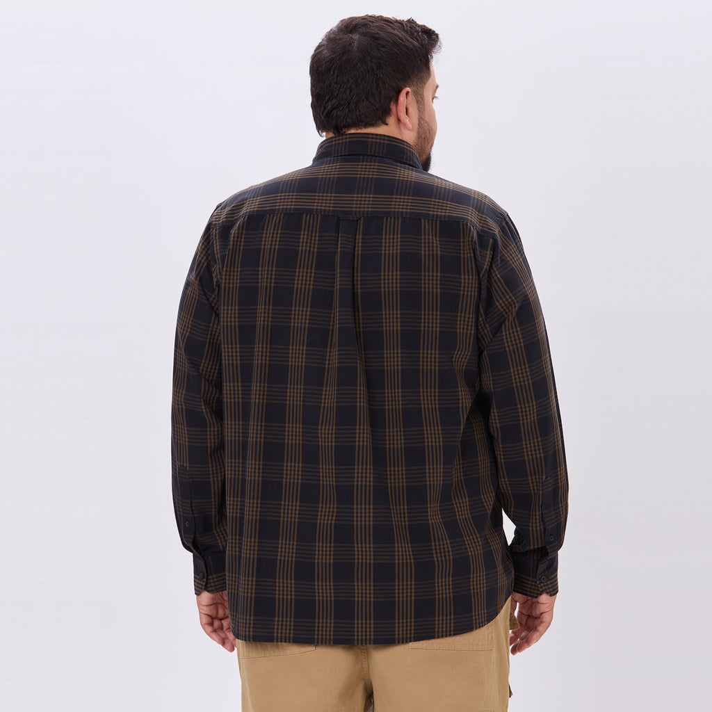 Plus Size Casual Shirt | 4XL-10XL | 100% Cotton | Black