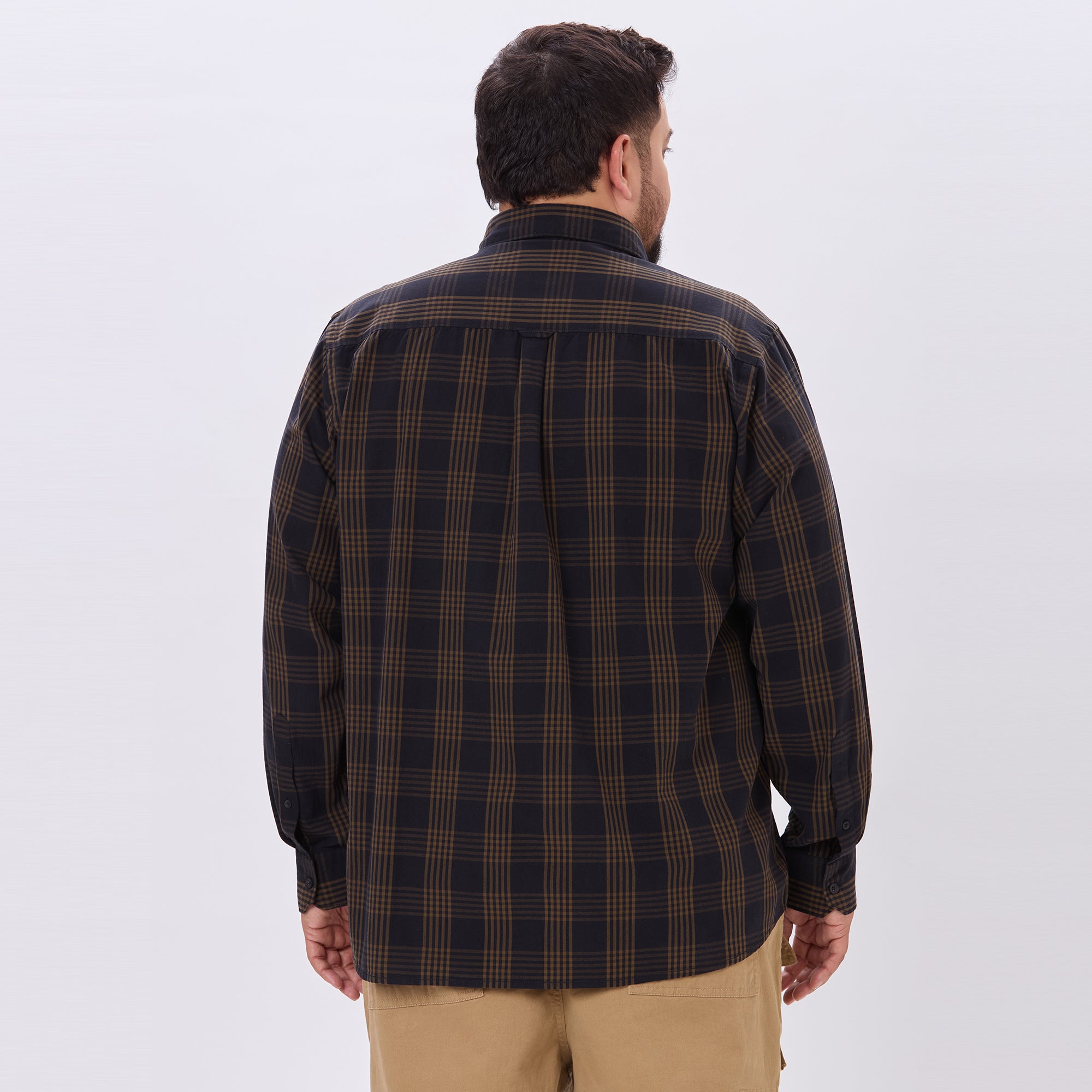 Plus Size Casual Shirt | 4XL-10XL | 100% Cotton | Black