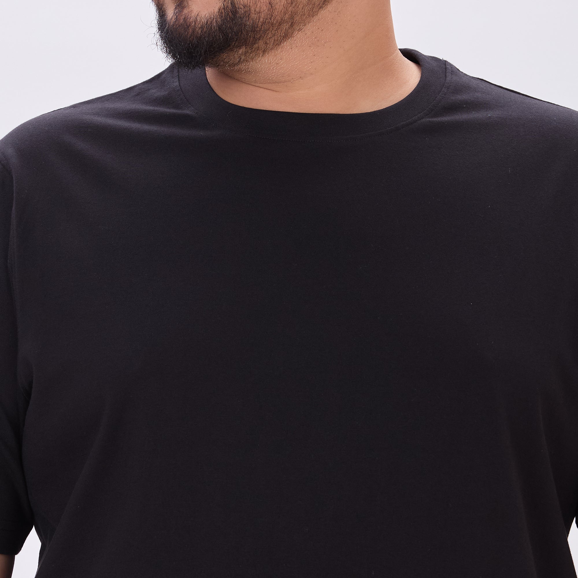 Plus Size Black Core T-shirt | 4XL-10XL | 100% Cotton