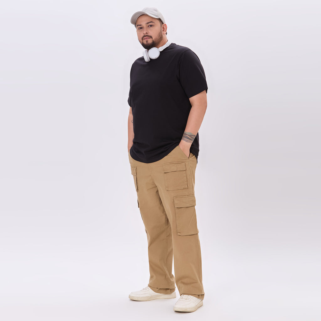 Plus Size Black Core T-shirt | 4XL-10XL | 100% Cotton