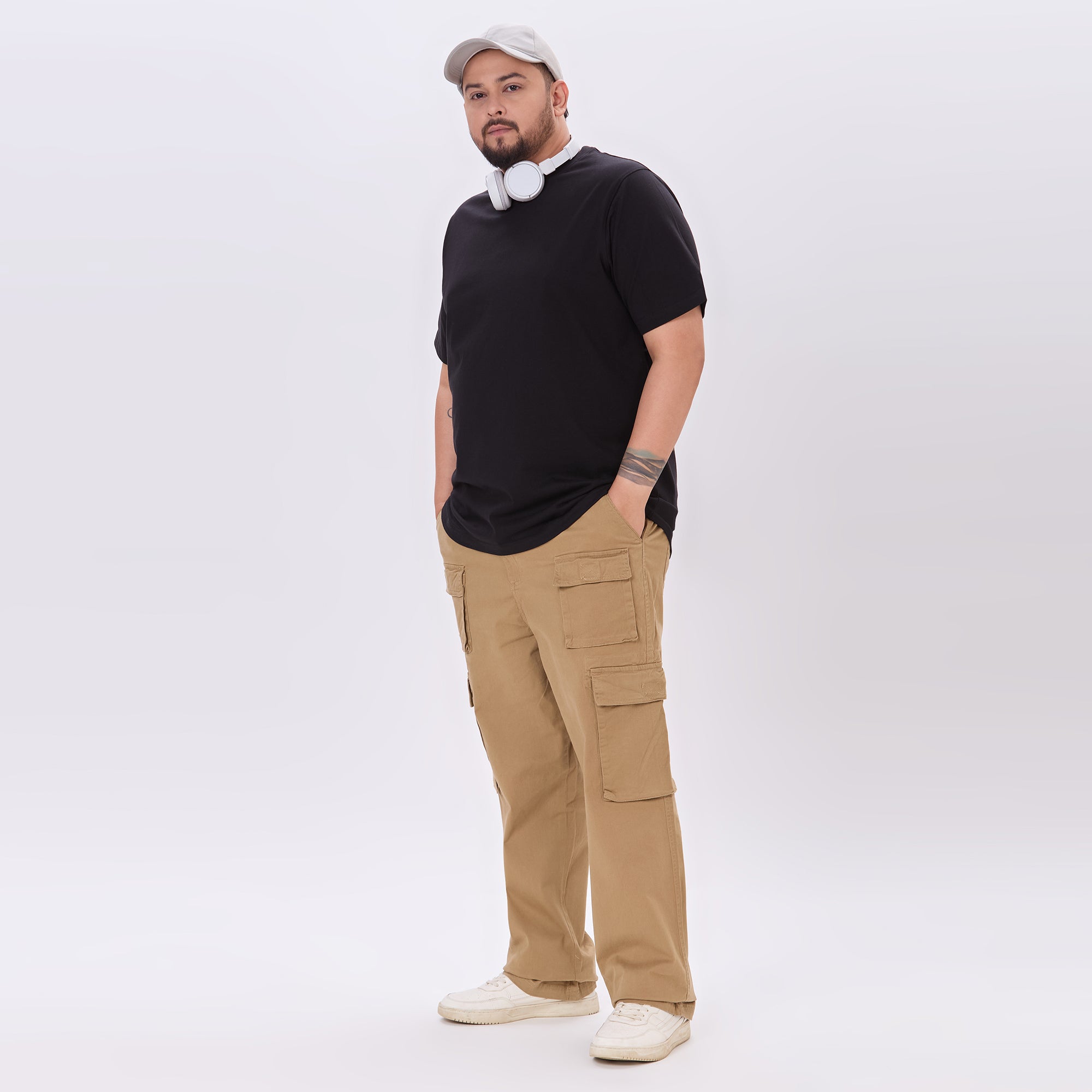 Plus Size Black Core T-shirt | 4XL-10XL | 100% Cotton