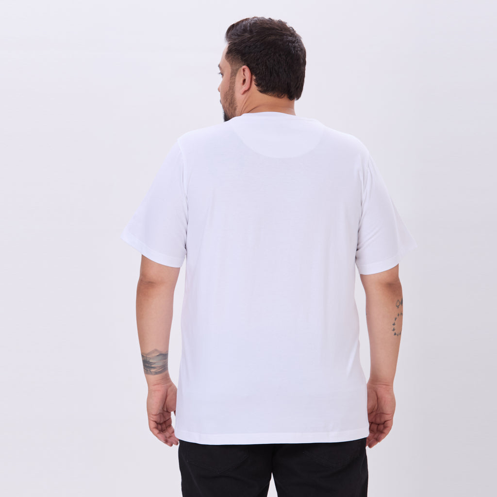 Plus Size White Core T-shirt | 4XL-10XL | 100% Cotton