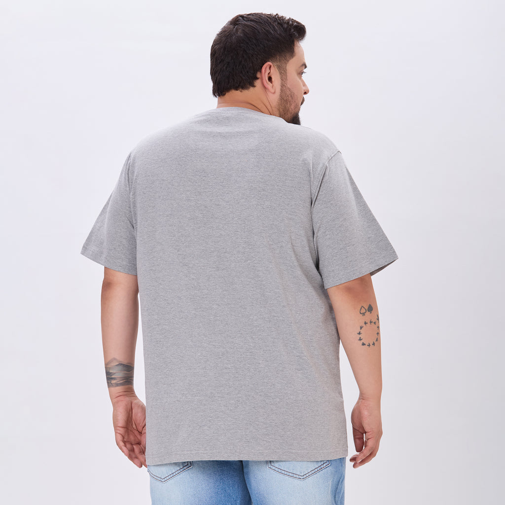 Plus Size Graphic T-Shirt | 4XL-10XL | Grey Melange