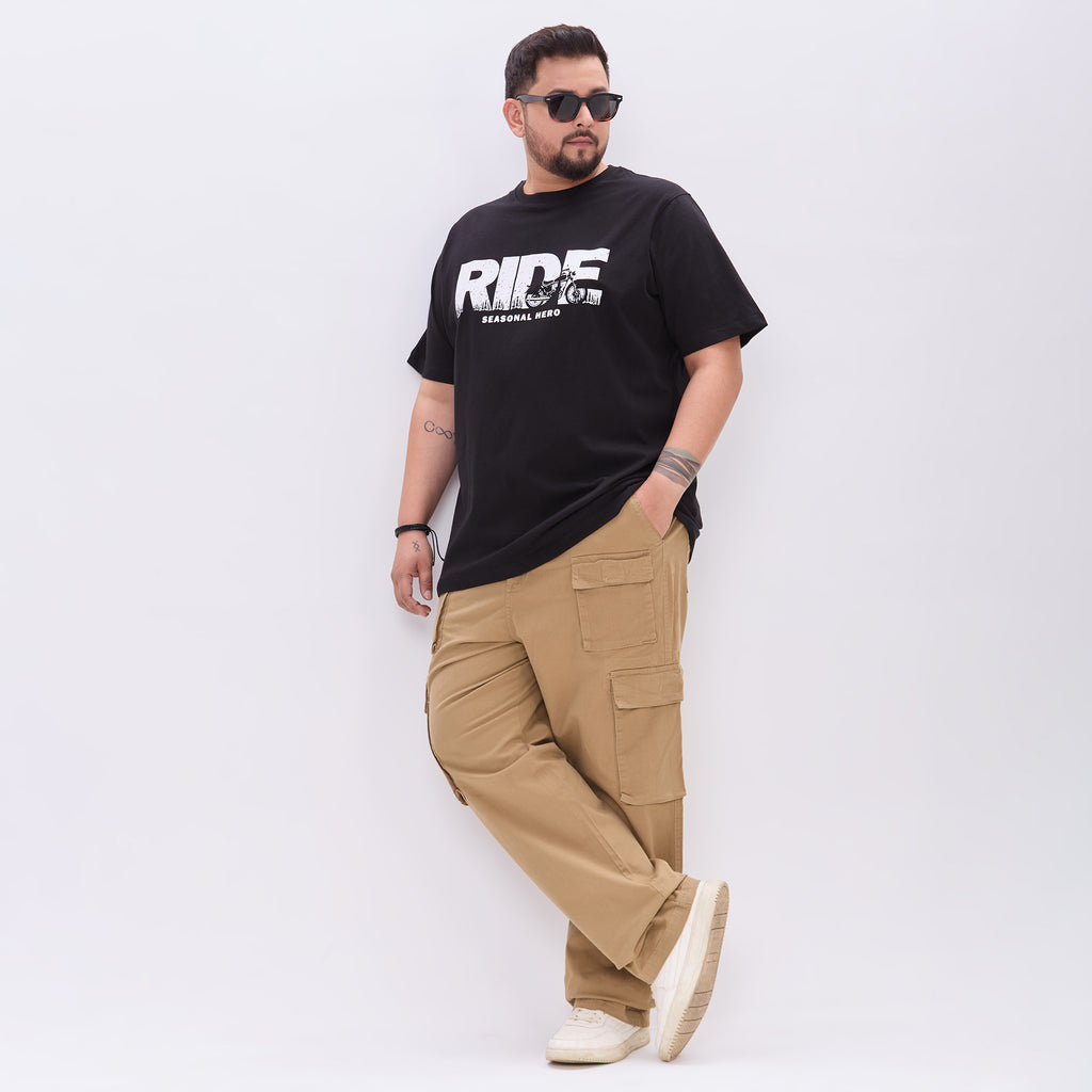 Plus Size Graphic T-Shirt | 4XL-10XL | 100% Cotton | Black