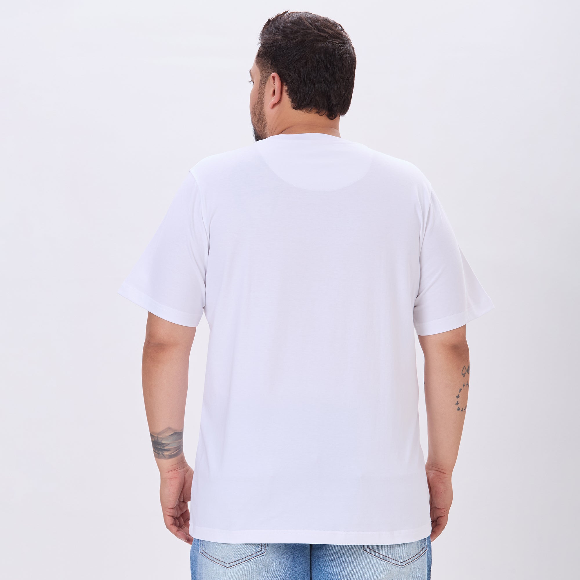 Plus Size Graphic T-Shirt | 4XL-10XL | 100% Cotton | White