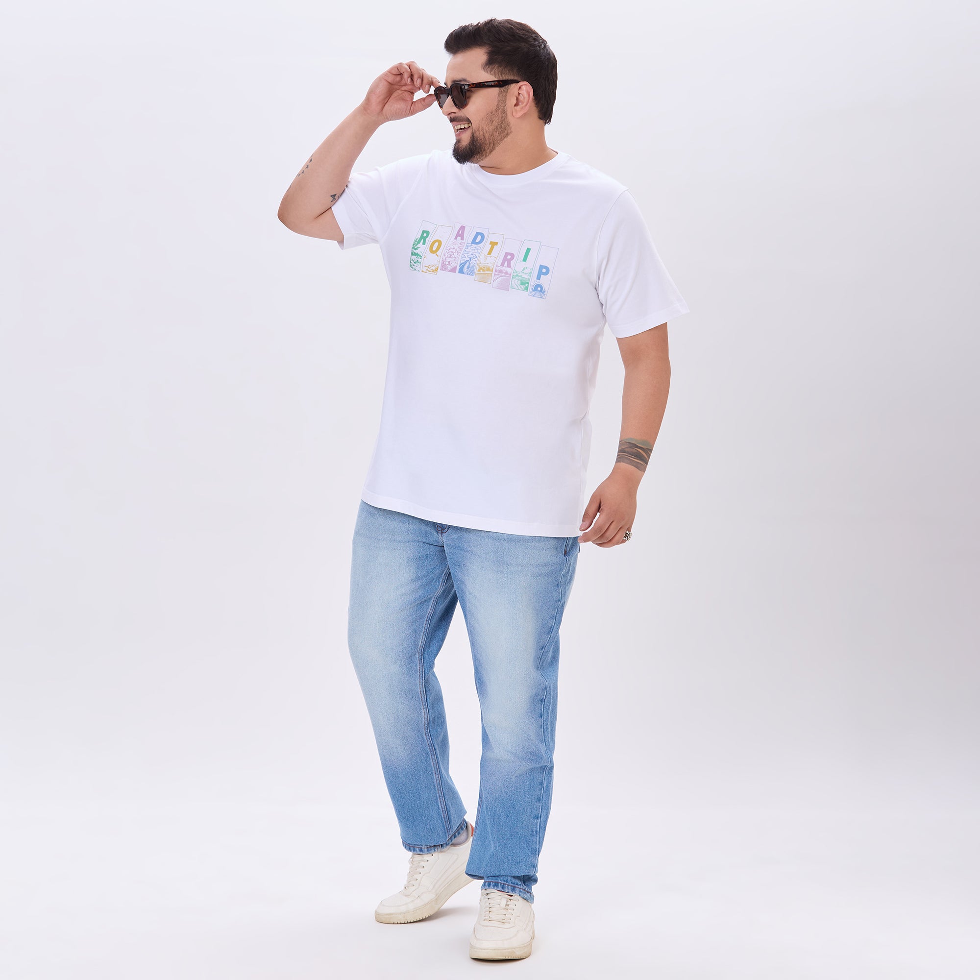 Plus Size Graphic T-Shirt | 4XL-10XL | 100% Cotton | White