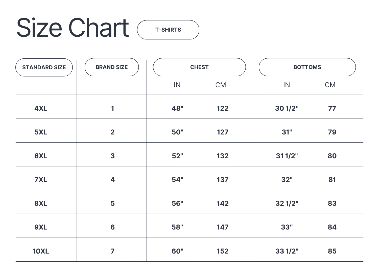 Plus Size Aop T-shirt | 4XL - 10XL | 100% Cotton | Navy – Sizeupp