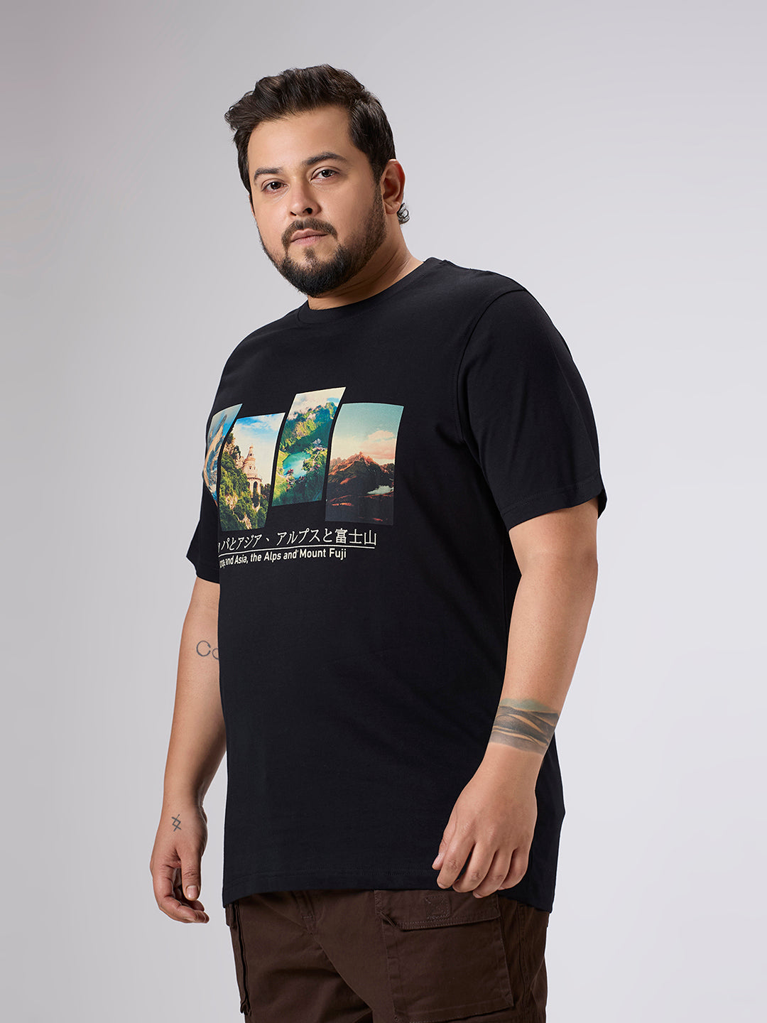 Plus Size Graphic T-Shirt | 4XL-10XL | 100% Cotton | Black