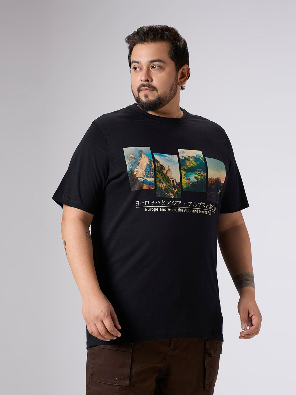 Plus Size Graphic T-Shirt | 4XL-10XL | 100% Cotton | Black
