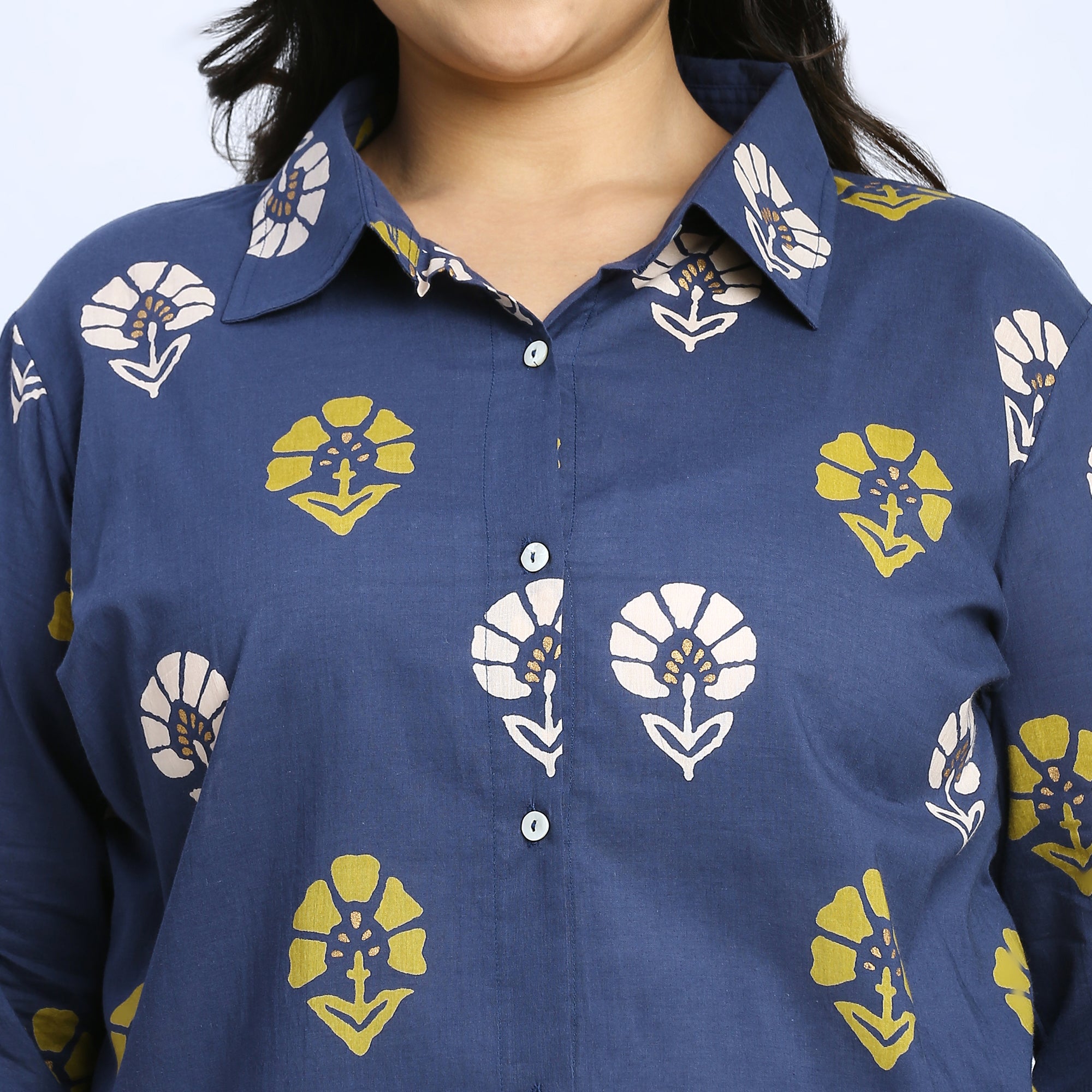 Plus Size Shirt | 2XL - 8XL | 100% Cotton | Navy Blue